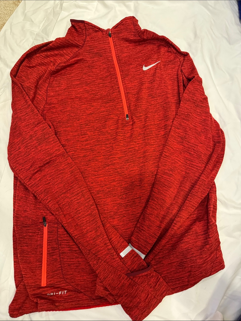 Nike Men’s Red Heather Half-Zip Training Pullover